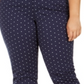Calça jeans reta feminina Charter Club Plus Print, azul, tamanho 18W