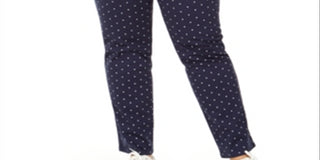 Calça jeans reta feminina Charter Club Plus Print, azul, tamanho 18W