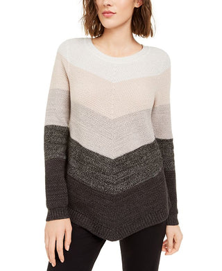 BCX Junior's Colorblocked Sweater Grey multi  Size X-Large
