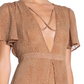 Material Girl Vestido Feminino Manga Curta MIDI Hi Lo Marrom Tamanho X-G