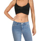 Sutiã íntimo feminino Free People Solid Everyday Bralette preto tamanho médio