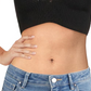 Sutiã íntimo feminino Free People Solid Everyday Bralette preto tamanho médio