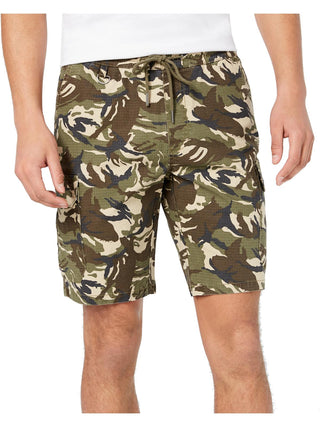 American Rag Shorts Cargo Camuflado Masculino com Cordão Verde Tamanho Grande