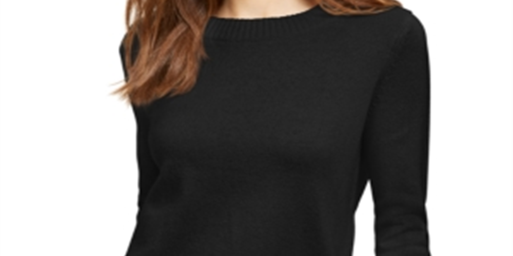 Suéter feminino Michael Kors com manga amarrada, preto, tamanho XX-G