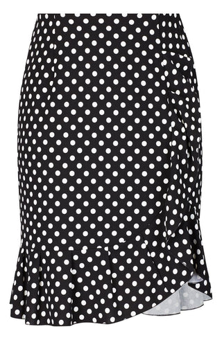 City Chic Women's Trendy Plus Ruffled Faux Wrap Skirt Black Size 18W