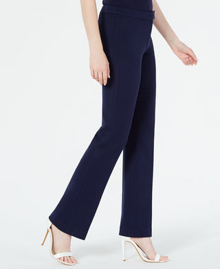 Anne Klein Women's Flare Leg Stretch Twill Pants Blue Size 14