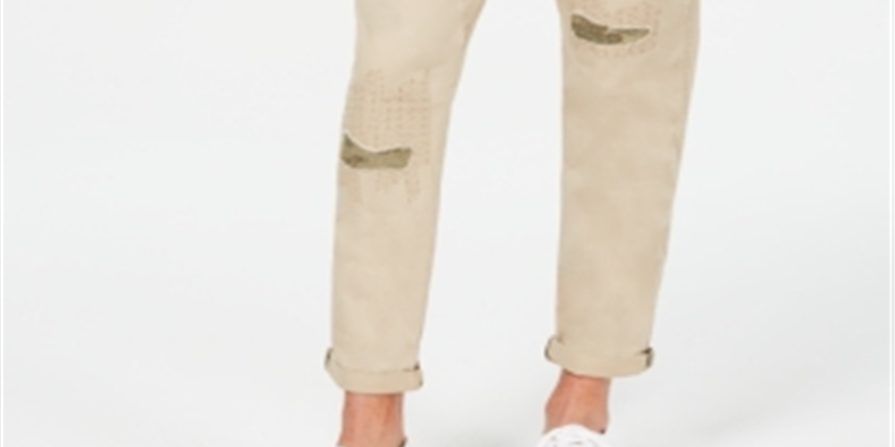 Calça Chino Slim Fit Bordada Masculina American Rag Marrom Tamanho Médio