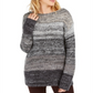 Suéter feminino estilo &amp; co ombré mesclado cinza tamanho pequeno