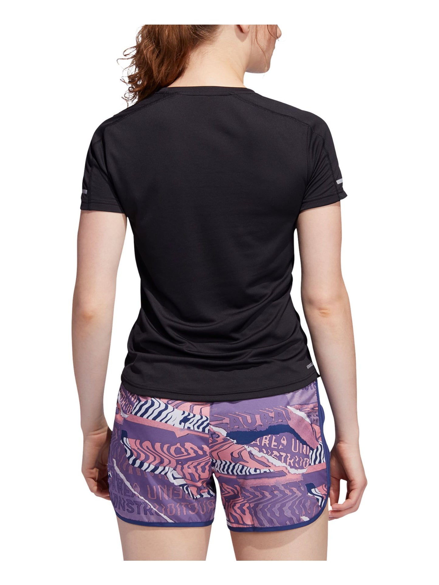 Camiseta Adidas Run It 3 Listras Feminina Preta Tamanho Grande