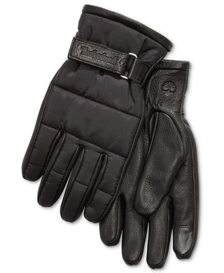 Luvas acolchoadas Timberland masculinas, pretas, tamanho grande