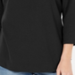 Karen Scott Top Feminino de Algodão com Botões e Fenda, Preto, Tamanho X-S