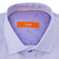 Camisa social masculina Tallia com gola listrada e ajuste clássico, roxa, tamanho 34-35