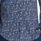 Camisa Masculina Tallia com Botões e Estampa Floral Azul Tamanho Grande