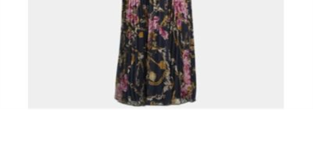 Vestido formal feminino Xscape estampado, manga curta, ombro de fora, comprimento total, azul, tamanho 2