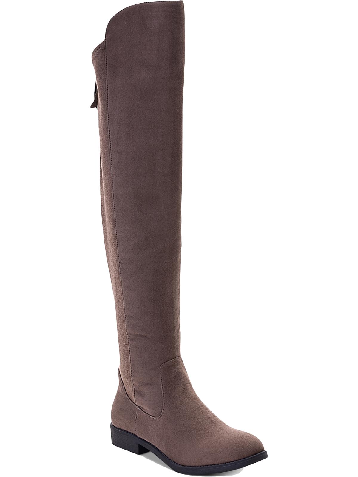 Botas Hayley acima do joelho femininas de camurça sintética, estilo &amp; co., marrom, 7 m