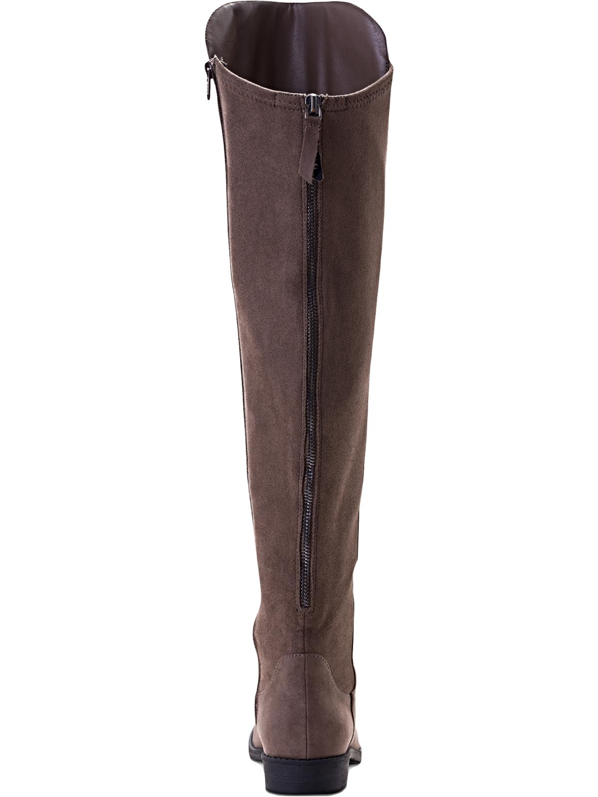 Botas Hayley acima do joelho femininas de camurça sintética, estilo &amp; co., marrom, 7 m