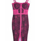 Material Girl Vestido Ilusion Bodycon Feminino Júnior Rosa Tamanho Médio