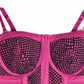 Material Girl Vestido Ilusion Bodycon Feminino Júnior Rosa Tamanho Médio