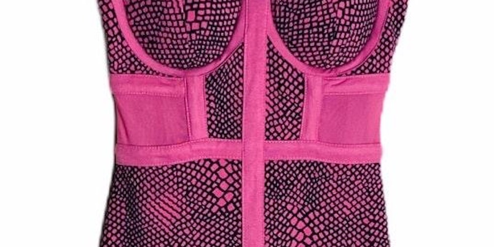 Material Girl Vestido Ilusion Bodycon Feminino Júnior Rosa Tamanho Médio