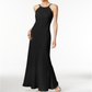 Vestido longo formal sem mangas Calvin Klein feminino, preto, tamanho 14
