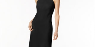 Vestido longo formal sem mangas Calvin Klein feminino, preto, tamanho 14