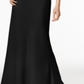Vestido longo formal sem mangas Calvin Klein feminino, preto, tamanho 14