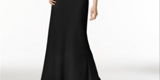 Vestido longo formal sem mangas Calvin Klein feminino, preto, tamanho 14