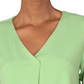 Blusa Alfani Feminina Pintuck com Mangas Amarradas Verde Tamanho XS