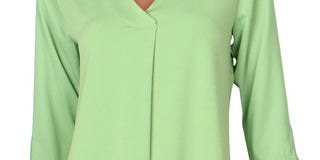 Blusa Alfani Feminina Pintuck com Mangas Amarradas Verde Tamanho XS