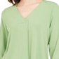 Blusa Alfani Feminina Pintuck com Mangas Amarradas Verde Tamanho XS