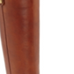 Botas femininas de couro com zíper e bico redondo da INC International Concepts, marrom, tamanho 8M