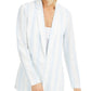Blazer listrado feminino INC para usar no trabalho, jaqueta branca, tamanho XS