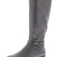 Botas plataforma altas Kindell Almond Toe até o joelho femininas Style &amp; Co., cinza, tamanho 6,5 M