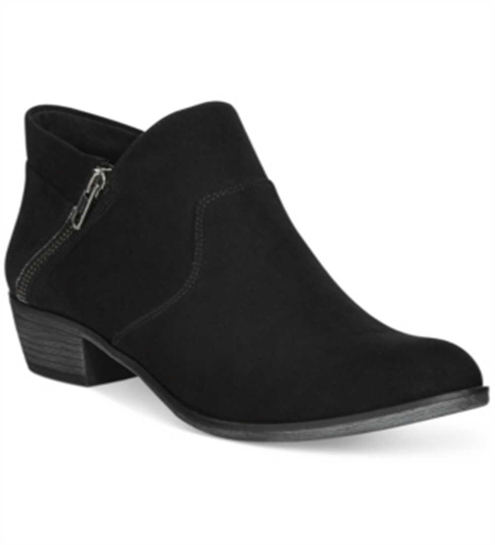 Botas femininas American Rag Abby Almond Toe na altura do tornozelo, pretas, tamanho 9,5 m
