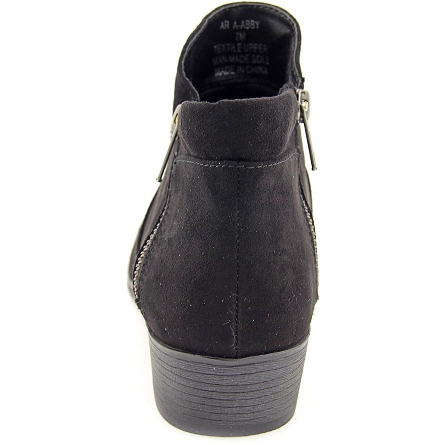 Botas femininas American Rag Abby Almond Toe na altura do tornozelo, pretas, tamanho 9,5 m