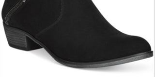 Botas femininas American Rag Abby Almond Toe na altura do tornozelo, pretas, tamanho 9,5 m
