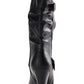 Botas femininas estilo &amp; co com salto bloco e fivela e bico amendoado, tamanho 5 M, pretas