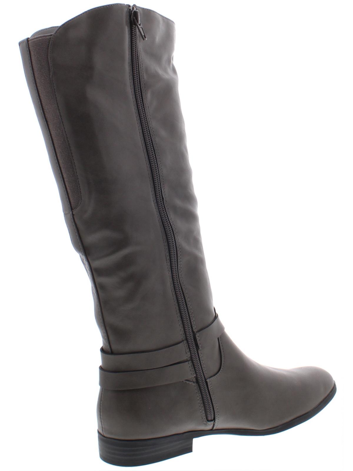 Botas de montaria Kindell de couro sintético femininas Style &amp; Co, cinza, tamanho 6 M