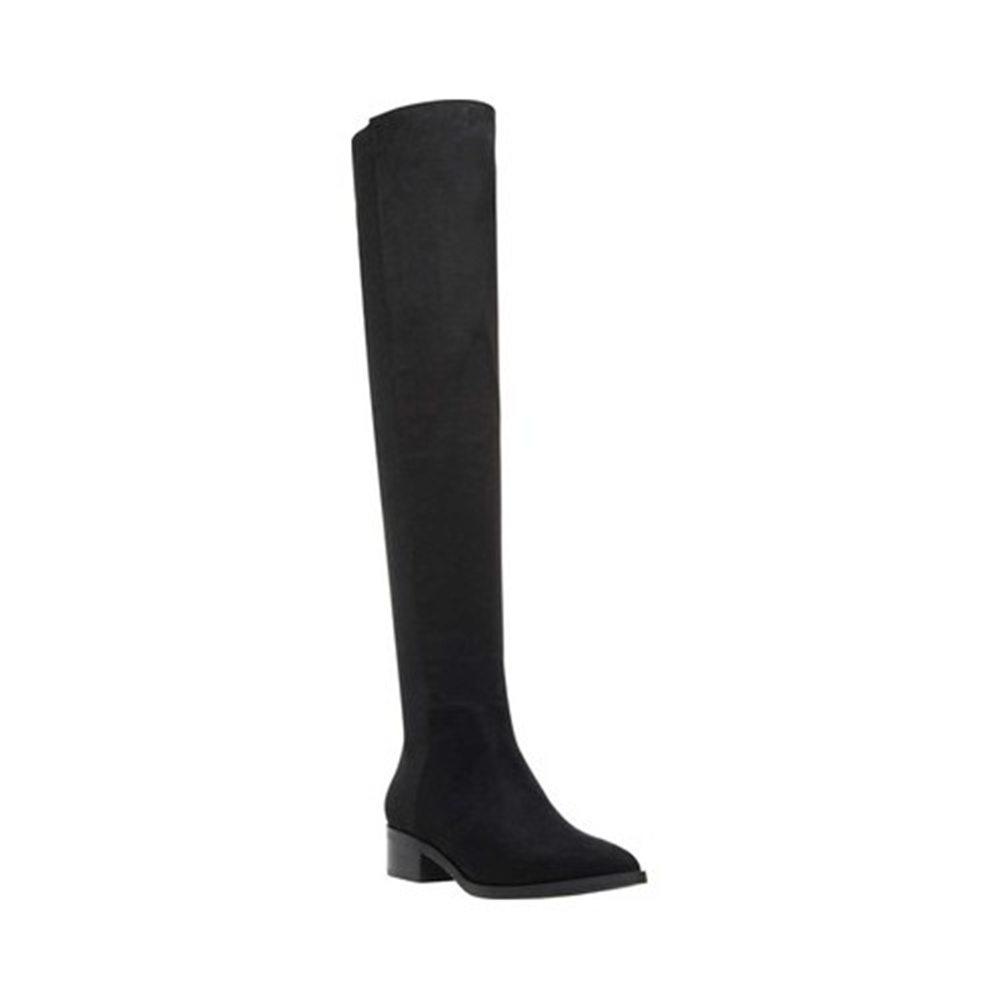 Bota feminina Steve Madden Jolly acima do joelho, preta, 7,5 M