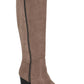 Botas sociais femininas com zíper e bico redondo Wynterr, estilo &amp; Co, marrom, tamanho 8 M