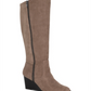 Botas sociais femininas com zíper e bico redondo Wynterr, estilo &amp; Co, marrom, tamanho 8 M