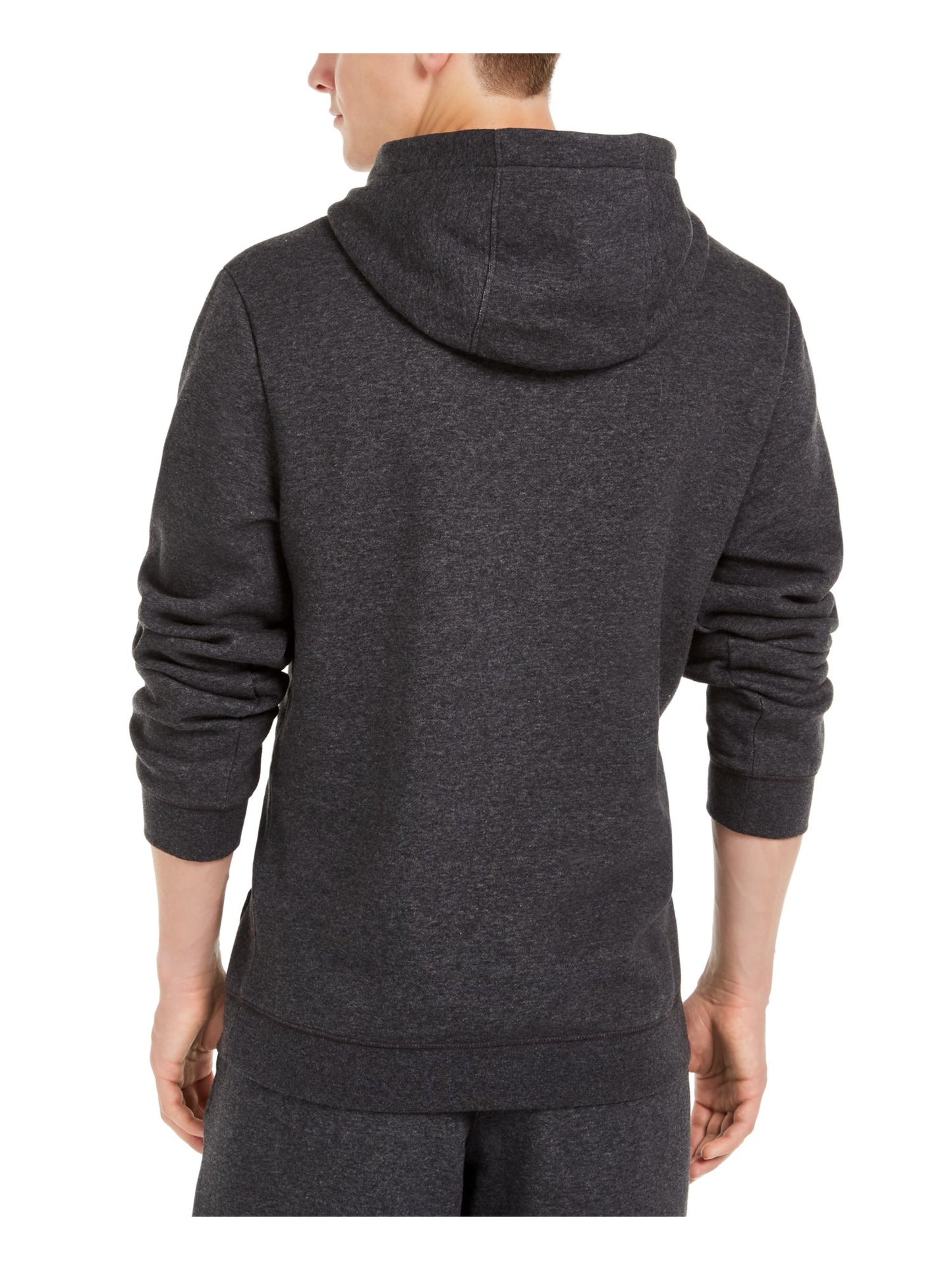 Suéter leve masculino Ideology com manga comprida, gola redonda, ajuste clássico, forro de lã, cinza, tamanho médio