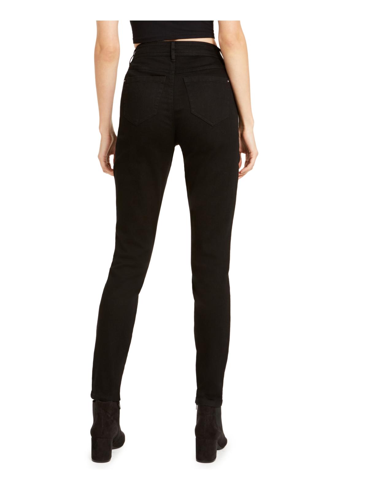 Calça skinny feminina Bar III com tachas, preta, tamanho 8