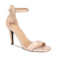 Material Girl Blaire feminino, bico aberto, tira no tornozelo, clássico, bege, tamanho 8 W