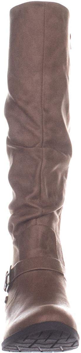 Botas femininas Yanessa2 de cano alto e cano alto BareTraps, cor taupe, 7 EUA