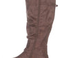 Botas femininas Yanessa2 de cano alto e cano alto BareTraps, cor taupe, 7 EUA