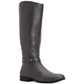 Estilo &amp; Co. Feminino Kindellp Tecido Fechado Biqueira Joelho Alto Moda, Cinza, Tamanho 7