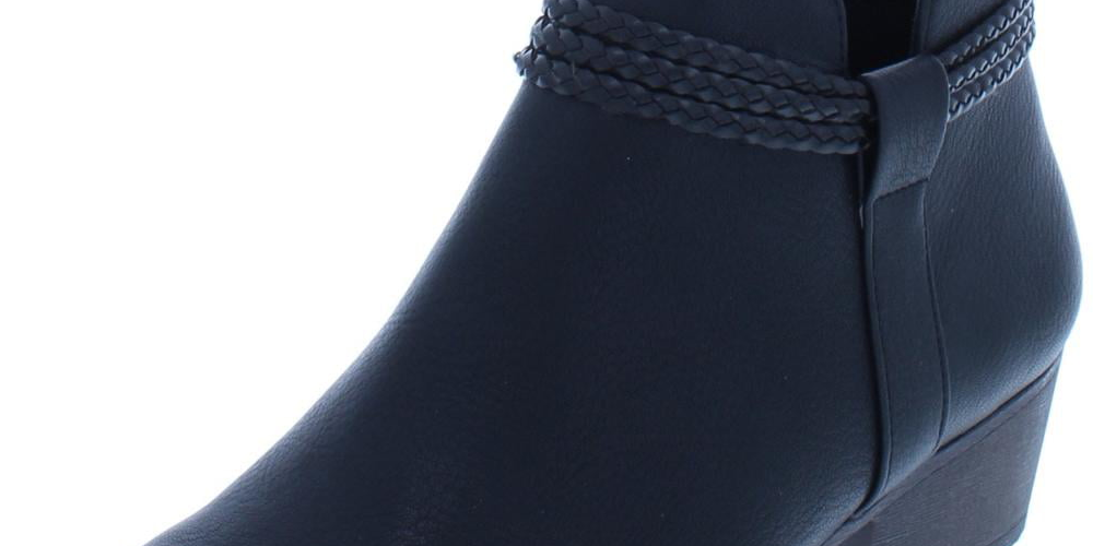 Botas femininas de couro sintético Felicity, pretas, tamanho 9,5M, da Style &amp; Co.