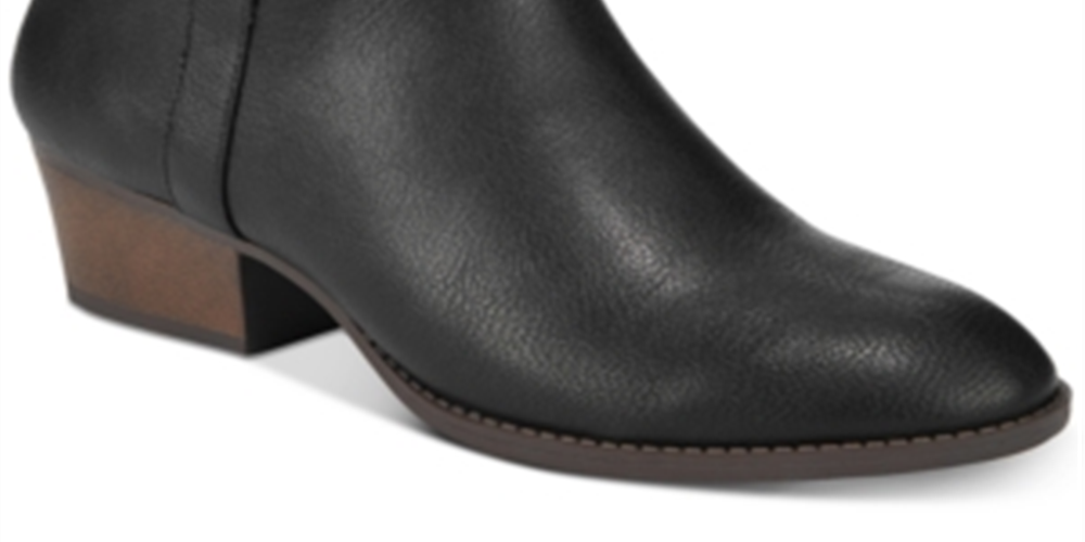 Botas femininas de couro sintético Felicity, pretas, tamanho 9,5M, da Style &amp; Co.