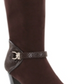 Karen Scott Botas Femininas com Estampa de Cobra, Fivela Acolchoada, Biqueira Amêndoa Sharonn, Salto Bloco e Zíper, Marrom, Tamanho 8 M